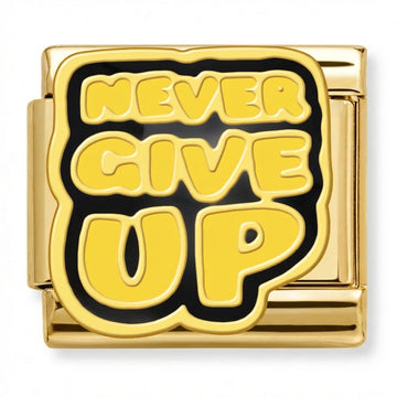 Never Give Up Inspirational Charm