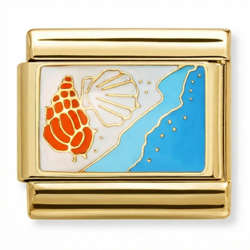 Seashells and Ocean Waves Charm