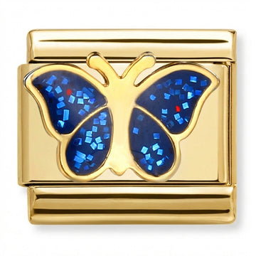 Blue Butterfly with Sparkle Charm