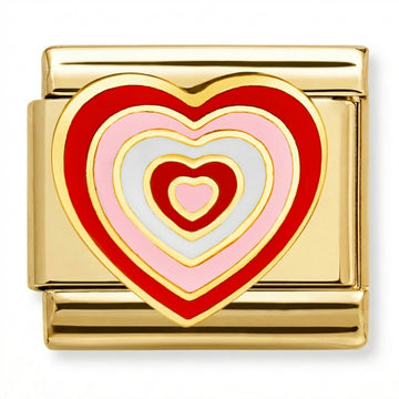 Colorful Nested Heart Charm