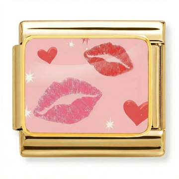 Kiss Marks and Hearts Charm