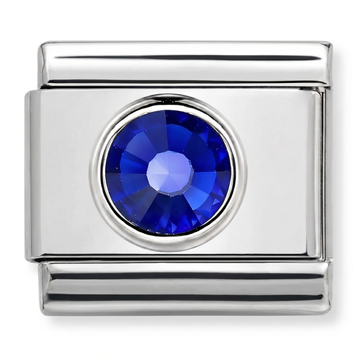 Elegant Blue Gemmed Charm Silver