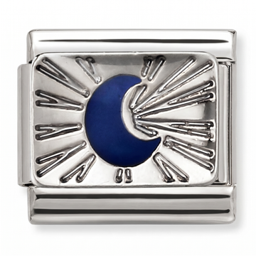 Moonlight and Sunbeam Charm Silver