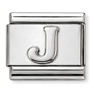 J Letter Charm Silver