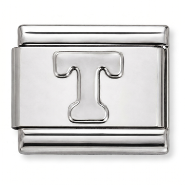 T Letter Charm Silver