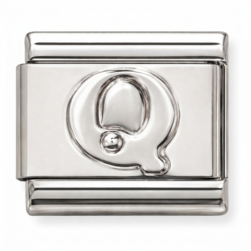 Q Letter Charm Silver