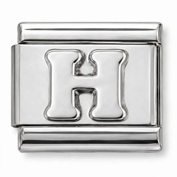H Letter Charm Silver