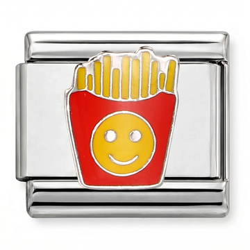 French Fries Delicious Charm Silver