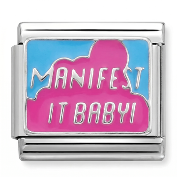Manifest It Baby Charm Silver