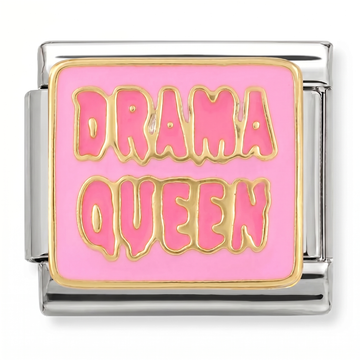 Pink Drama Queen Charm Silver