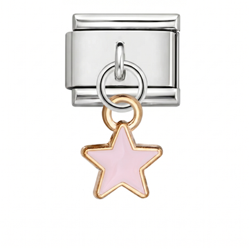 Pink Star Charm Silver