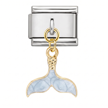Light Blue Mermaid Charm Silver